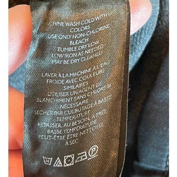 We The Free Jolene Trucker Distressed Denim Jacket Size L Black Goth Streetwear - Picture 9 of 12